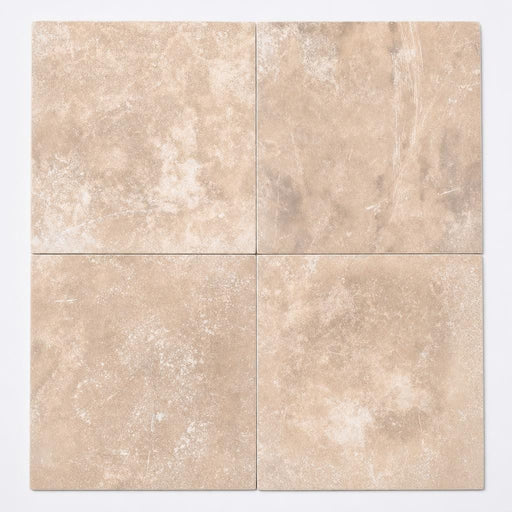 Tuscany Ivory 18x18 HF Travertine Tile close-up