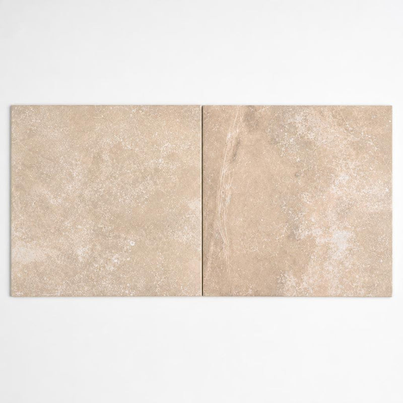 Tuscany Ivory 24x24 HF Travertine Tile close-up