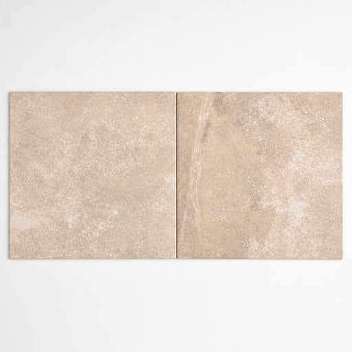Tuscany Ivory 24x24 HF Travertine Tile close-up