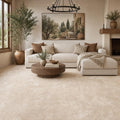 Tuscany Ivory 24x24 HF Travertine Tile — Living Room floor
