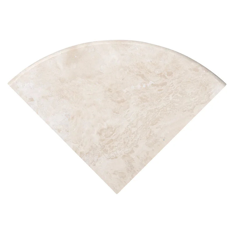 Tuscany Ivory 9" Radius Corner Shelf Honed Travertine Trim
