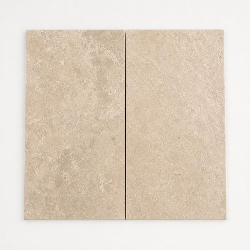 Tuscany Platinum 12x24 Honed Travertine Tile close-up