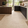Tuscany Platinum 18x18 Honed Travertine Tile — Kitchen floor