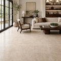 Tuscany Platinum 18x18 Honed Travertine Tile — Living Room floor