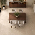 Tuscany Platinum 24x24 Honed Travertine Tile — Dining Room floor