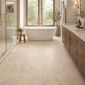 Tuscany Platinum 24x24 Honed Travertine Tile — Primary Bath floor