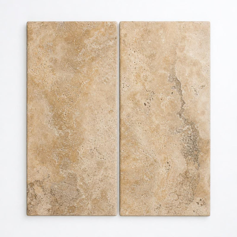 Tuscany Porcini 12x24 HUFB Travertine Pool Coping close-up