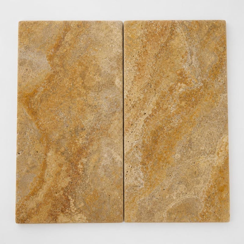 Tuscany Scabas 12x24 HUF 3CM Travertine Pool Coping close-up