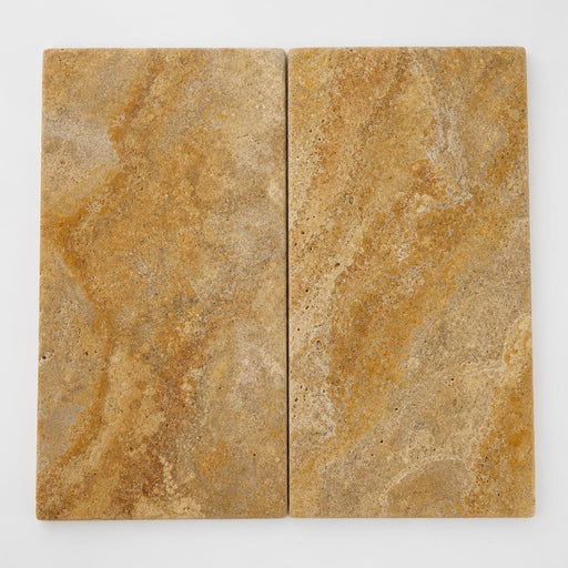 Tuscany Scabas 12x24 HUF 3CM Travertine Pool Coping close-up