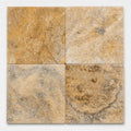 Tuscany Scabas 16x16 Tumbled Travertine Paver close-up