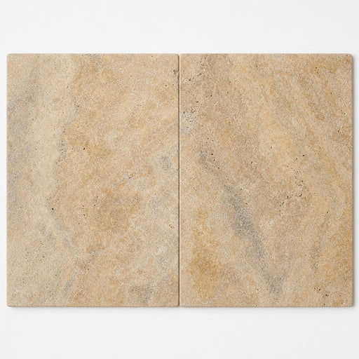 Tuscany Scabas 16x24 Tumbled Travertine Paver close-up