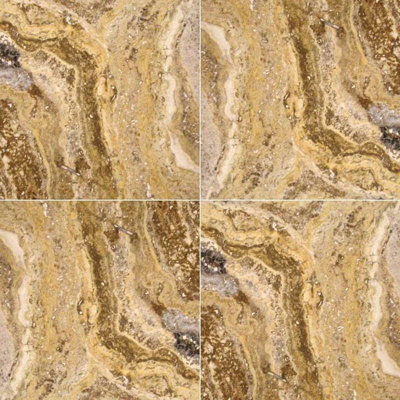 Tuscany Scabas 18x18 HF Travertine Tile