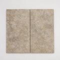 Tuscany Silver 12x24 Tumbled 3CM Travertine Pool Coping close-up