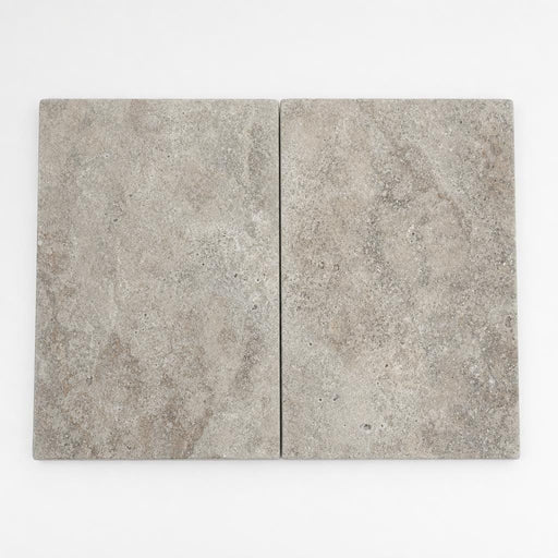 Tuscany Silver 16x24 Eased Edge HUFB 5CM Travertine Pool Coping close-up