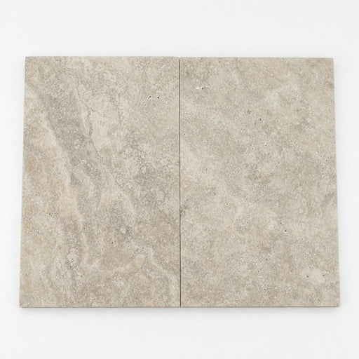 Tuscany Silver 16x24 HUF 5CM Travertine Pool Coping close-up