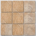 Tuscany Walnut 12x12 HF Travertine Tile close-up