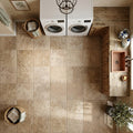Tuscany Walnut 12x12 HF Travertine Tile — Laundry Room floor