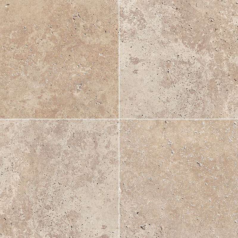 Tuscany Walnut 12x12 HF Travertine Tile