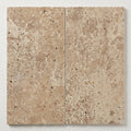 Tuscany Walnut 12x24 HF Travertine Tile close-up