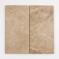 Tuscany Walnut 12x24 HUFB 5CM Travertine Pool Coping close-up