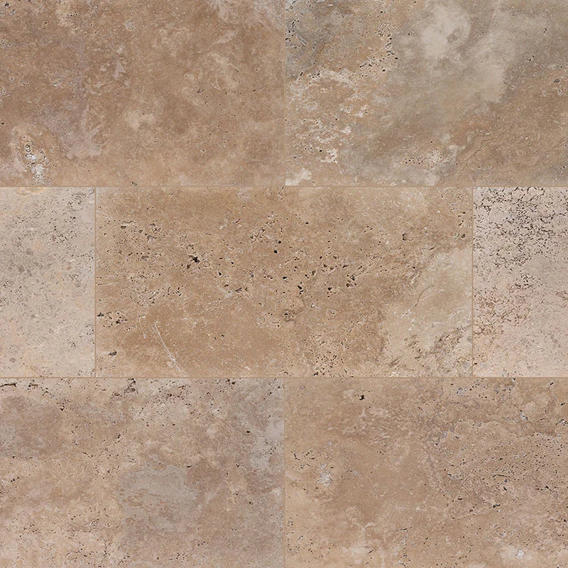 Tuscany Walnut 16x24 Tumbled Travertine Paver