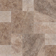 Tuscany Walnut 10 Kits Pattern Tumbled Travertine Paver