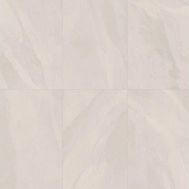 Unicom Brazilian Slate Oxford White matte porcelain tile with soft warm white shading and subtle slate texture.