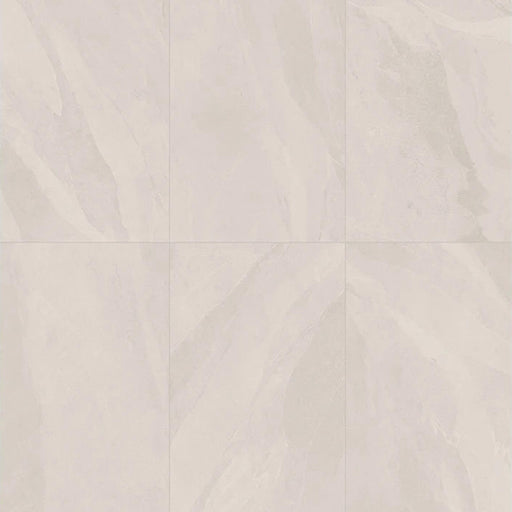 Unicom Brazilian Slate Oxford White matte porcelain tile with soft warm white shading and subtle slate texture.