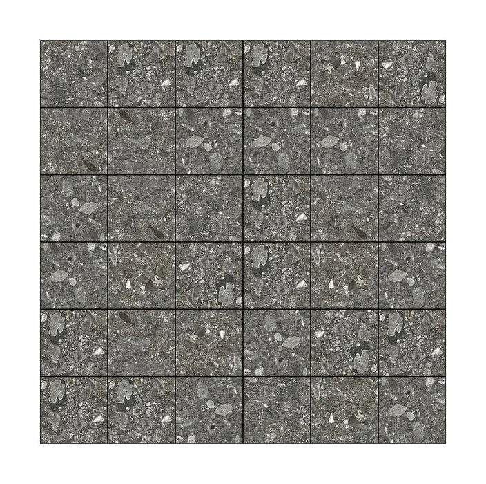 Unicom Pietra Di Gre Antracite 2x2 Matte Porcelain Mosaic Tile