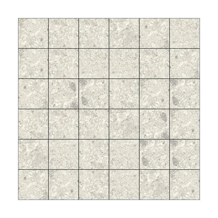 Unicom Pietra Di Gre Bianco 2x2 Matte Porcelain Mosaic Tile