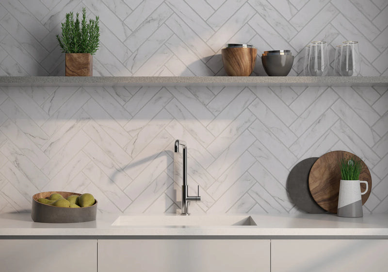 Statuary White MG 3x12 Bullnose Ceramic Wall Tile