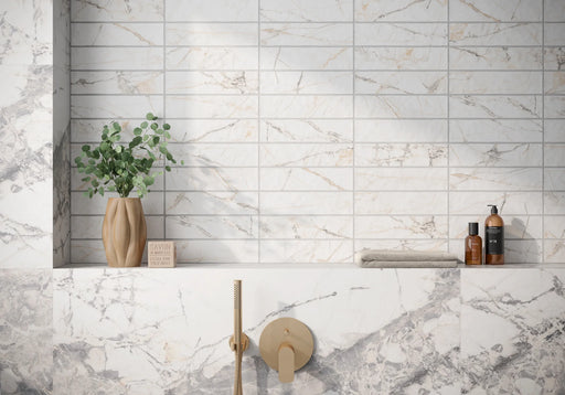 Lithology Edition Ibiza White MG 3x12 Bullnose Porcelain Tile