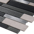 Urban Loft Interlocking Pattern Misc. 0.16 Inch Glass Stone Metal Blend Mosaic Tile