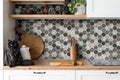 Urban Tapestry Hexagon Pattern Misc. 0.24 Inch Recycles Glass Mosaic Tile