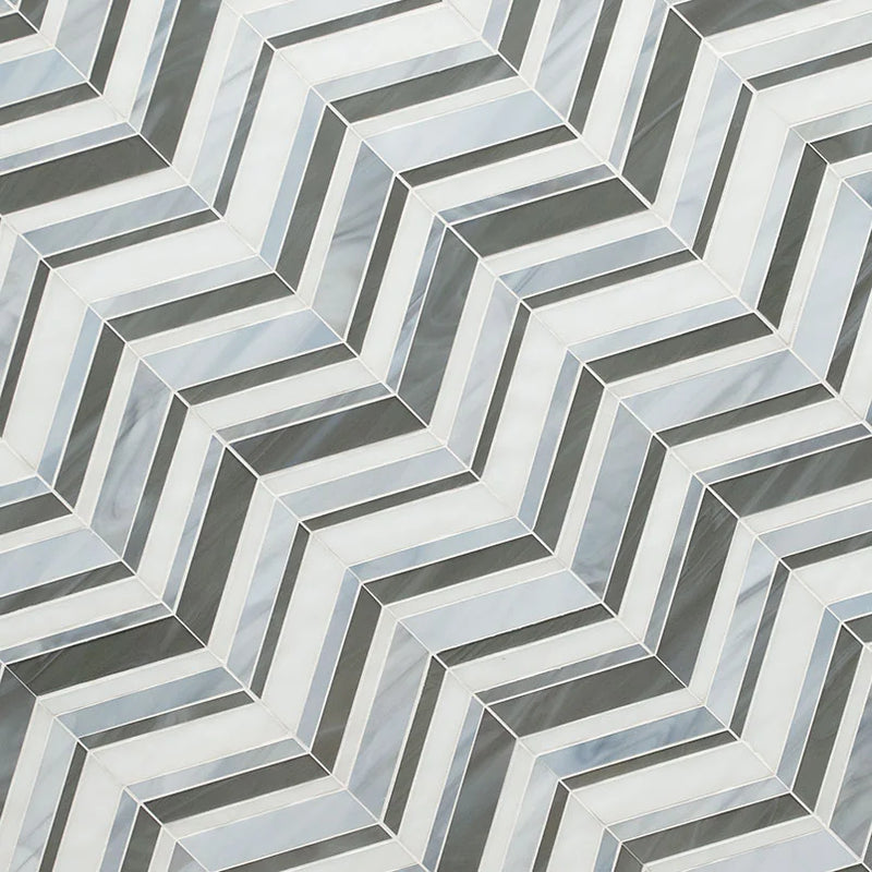 Urban Wave Lapis 3mm Misc. Glass Mosaic Tile