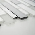 Urbanka Interlocking Pattern Misc. 0.24 Inch Glass Metal Mosaic Tile