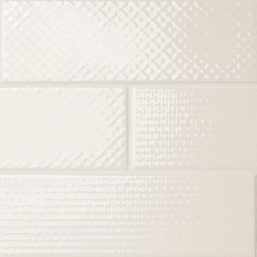 Urbano Crema 3D Mix 4x12 Glossy Ceramic Tile