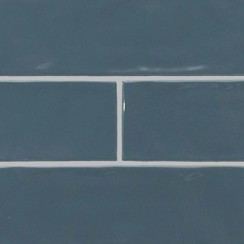 Urbano Navy 4x12 Glossy Bullnose Ceramic Tile Trim