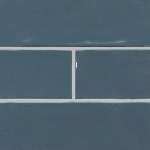 Urbano Navy 4x12 Glossy Bullnose Ceramic Tile Trim
