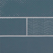 Urbano Navy 4x12 Glossy Mix Ceramic Tile