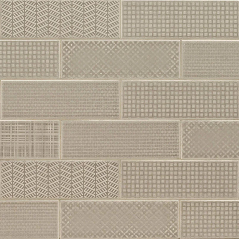 Urbano Warm Concrete 4x12 Glossy Ceramic Tile