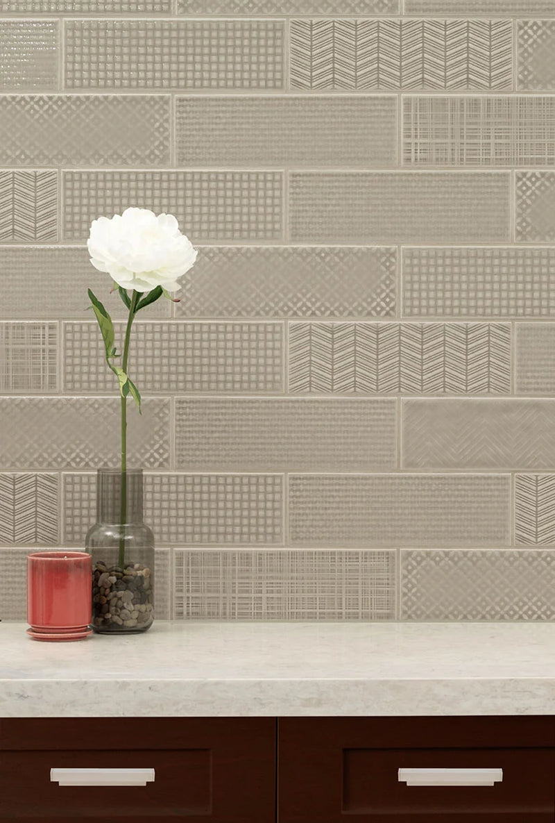 Urbano Warm Concrete 4x12 Glossy Ceramic Tile