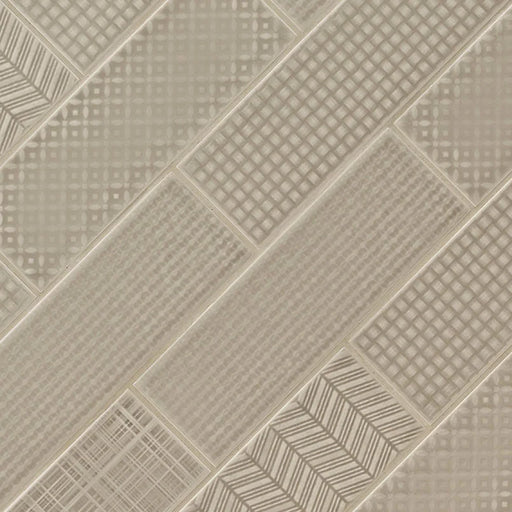 Urbano Warm Concrete 3D Mix 4x12 Glossy Ceramic Tile