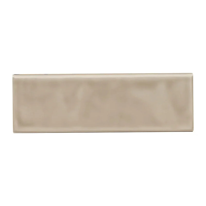 Urbano Warm Concrete 4x12 Bullnose Glossy Ceramic Trim