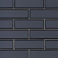 Vague Blue Subway 2x6 Glossy Glass Tile