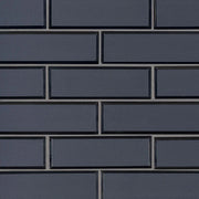 Vague Blue Subway 2x6 Glossy Glass Tile
