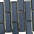 Vague Blue Subway 2x6 Glossy Glass Tile