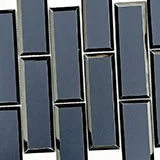 Vague Blue Subway 2x6 Glossy Glass Tile