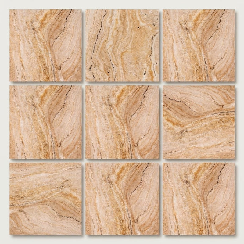 Valencia Travertine 12x12 Filled & Honed Travertine Tile close-up