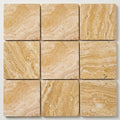Valencia Travertine 12x12 Tumbled Travertine Tile close-up